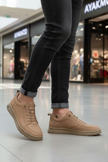 Kum Nubuk Hakiki Deri Erkek Günlük Ayakkabı 138 M