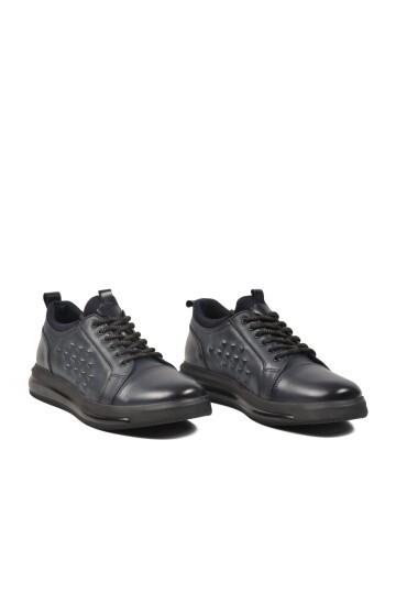 Lacivert Hakiki Deri Erkek Günlük Ayakkabı Marcomen AirBagSole 152-20182 M