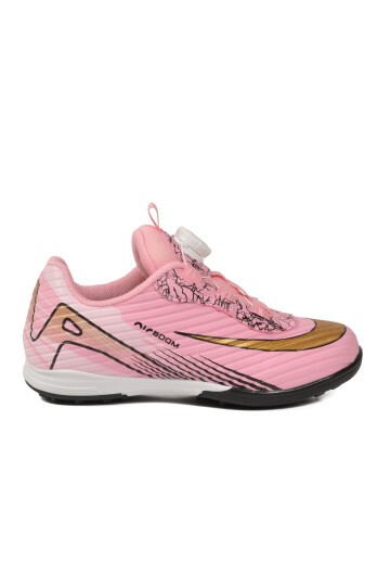 Pembe-Siyah Misina Bağcıklı Unisex Spor Ayakkabı 620 F Halısaha