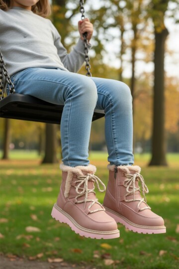 Pudra Fermuarlı Çocuk Bot Lina F