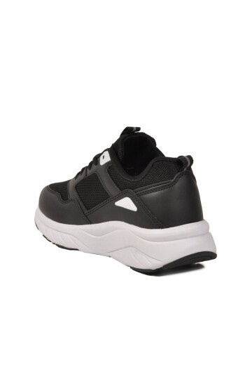 Siyah-Beyaz Yüksek Tabanlı Hafif Unisex Spor Ayakkabı 2105 Z