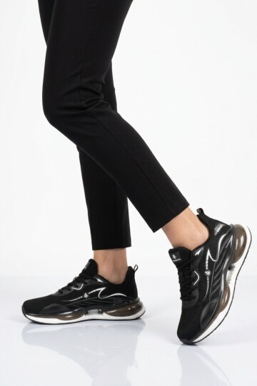 Siyah-Beyaz Tekstil ComfortSole Taban Unisex Spor Ayakkabı 101 25087-G