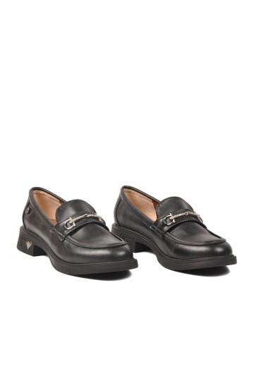 Siyah Cilt Kadın Günlük Ayakkabı PC-55257 Z