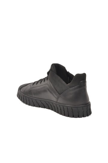 Siyah Hakiki Deri Erkek Günlük Ayakkabı 152-18431 M