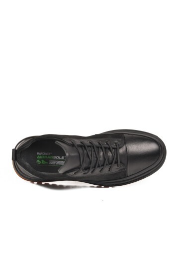 Siyah Hakiki Deri Erkek Günlük Ayakkabı AirBagSole 152-18438 M