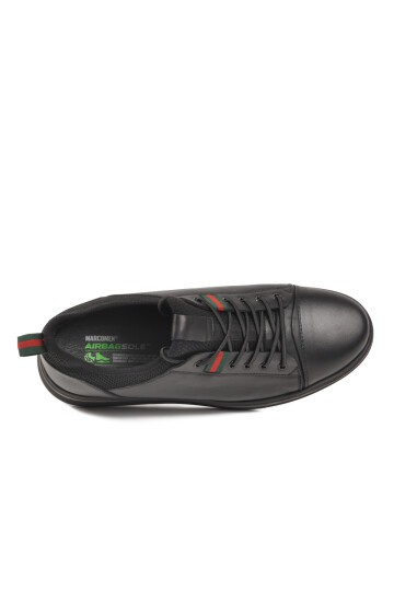 Siyah Hakiki Deri Erkek Günlük Ayakkabı Marcomen AirBagSole 152-20542 M