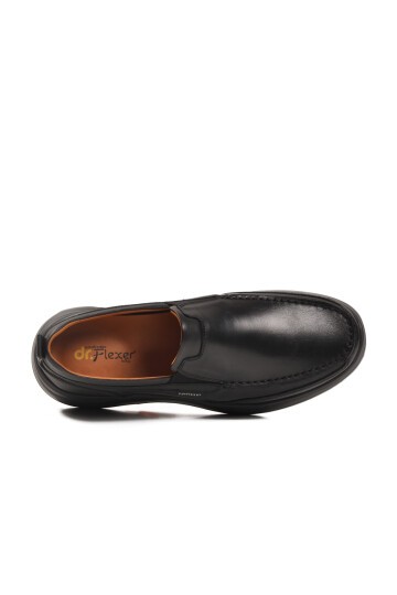 Siyah Hakiki Deri Anatomik Taban Erkek Günlük Ayakkabı 252073 M