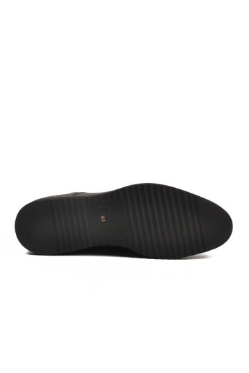 Siyah Hakiki Deri Erkek Günlük Ayakkabı 3264 M