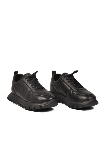 Siyah Hakiki Deri Anatomik Taban Erkek Günlük Ayakkabı 5211 M