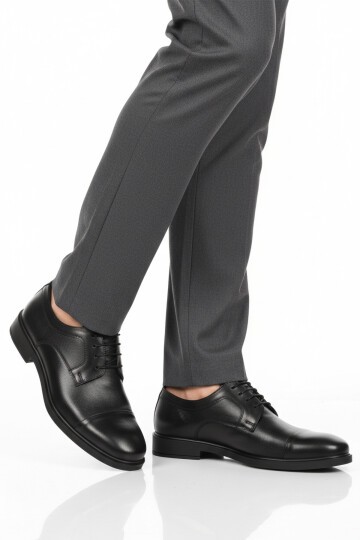 Siyah Hakiki Deri Erkek Günlük Ayakkabı 917 M