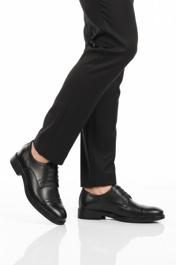 Siyah Hakiki Deri Erkek Klasik Ayakkabı 025 M