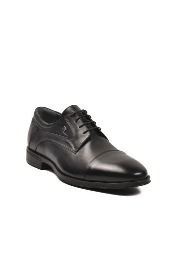 Siyah Hakiki Deri Erkek Klasik Ayakkabı Fosco 1594 M