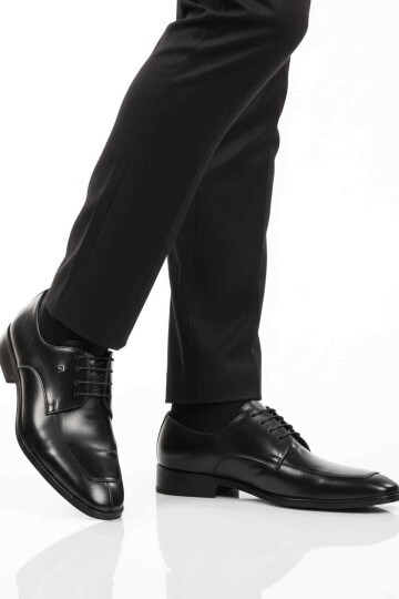 Siyah Hakiki Deri Erkek Klasik Ayakkabı Fosco 3265 M