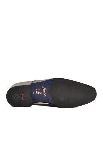 Siyah Hakiki Deri Erkek Klasik Ayakkabı Fosco 3265 M