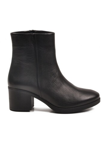 Siyah Hakiki Deri Kadın Bot 92162-1 Z