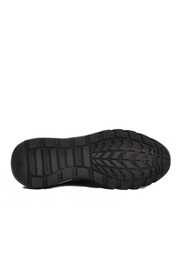 Siyah Hakiki Deri Kadın Günlük Ayakkabı PLV020 Z