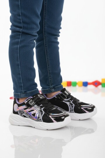 Siyah-Mor Çocuk Spor Ayakkabı Kelsy P