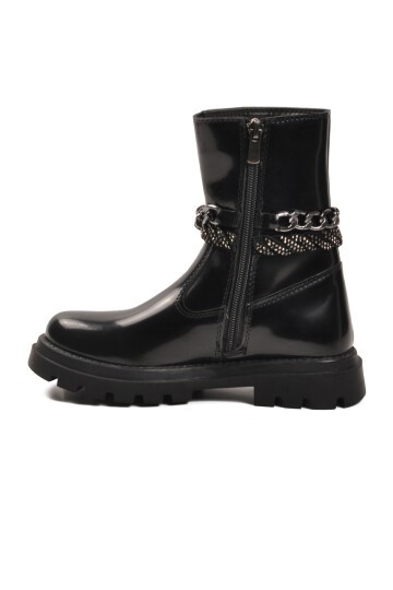 Siyah Rugan Çocuk Çizme Duru F