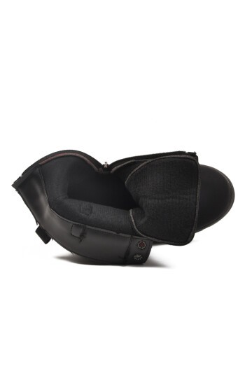 Siyah Çocuk İçi Polarlı Bot G-1001 F ( Zincirli )