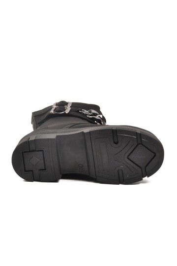 Siyah Çocuk İçi Polarlı Bot G-1001 F ( Zincirli )