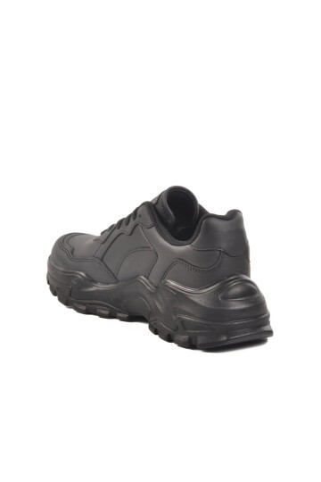 Siyah Suni Deri Kadın Spor Ayakkabı Walkway 159 G