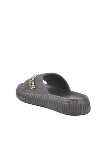 Siyah Suni Deri Unisex Terlik 292 Z