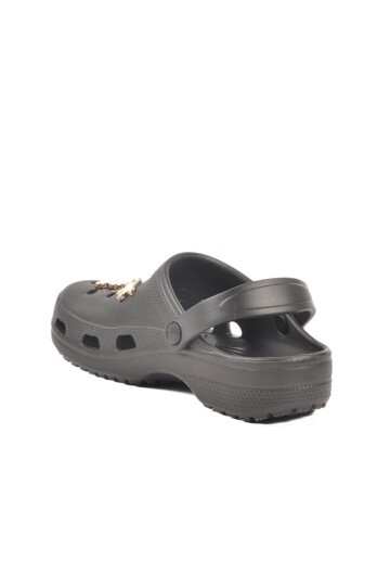 Siyah Suni Deri Unisex Terlik 606 Z
