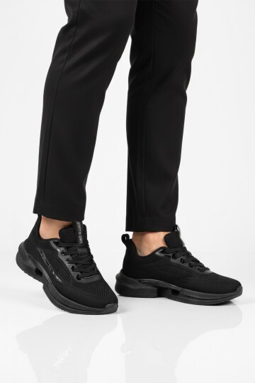 Siyah Tekstil Memory Foarm Erkek Spor Ayakkabı PCI-10033 M