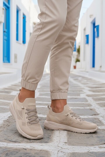 Bej Tekstil Hafif Erkek Spor Ayakkabı Bst-646 M