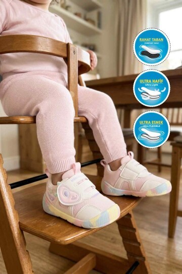 Beyaz-Pudra Hafif Bebek Spor Ayakkabı Marco Kids 26Y701 B