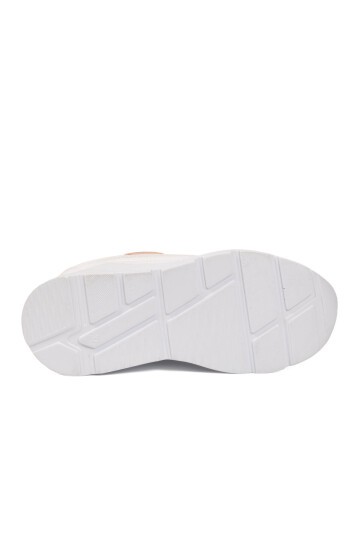 Beyaz-Pudra Esnek Unisex Spor Ayakkabı 051 G