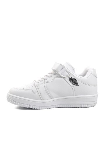 Beyaz Çocuk Cırt Cırtlı Basketbol Sneaker Spor Ayakkabı