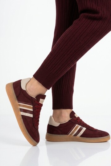 Bordo Rahat Taban Unisex Spor Ayakkabı 015 G