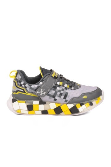 Ruffon Füme-Buz-Sarı Çocuk Spor Ayakkabı 1030 F