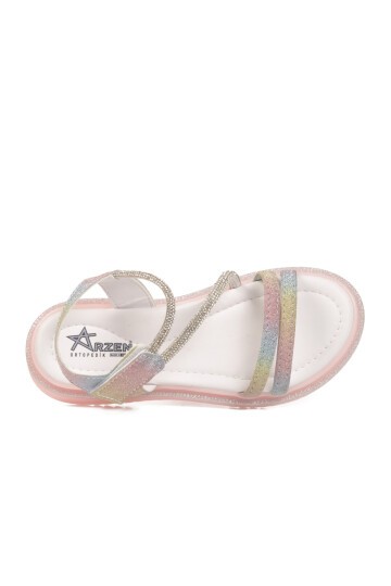 Gökkuşağı Ortopedik Kız Çocuk Sandalet Arzen 26A94 F