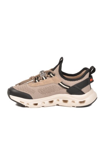 Kum-Siyah Tekstil Ortopedik Çocuk Spor Ayakkabı BXZ001 F Geniş Kalıp