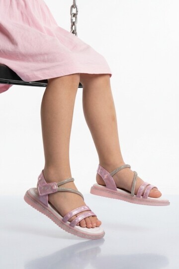 Pembe Ortopedik Kız Çocuk Sandalet Arzen 26A94 F
