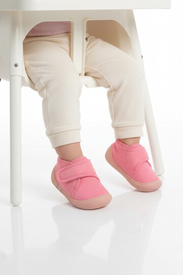 Pembe Süet Bebek Panduf 058989 B