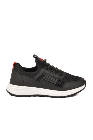 Siyah-Beyaz Hava Alabilen Tekstil Esnek Unisex Spor Ayakkabı 9060 G