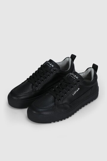 Siyah Hakiki Deri Erkek Sneaker Philip M