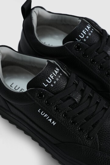 Siyah Hakiki Deri Erkek Sneaker Philip M