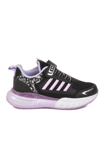 Siyah-Lila  Rahat Taban Çocuk Spor Ayakkabı 748 F