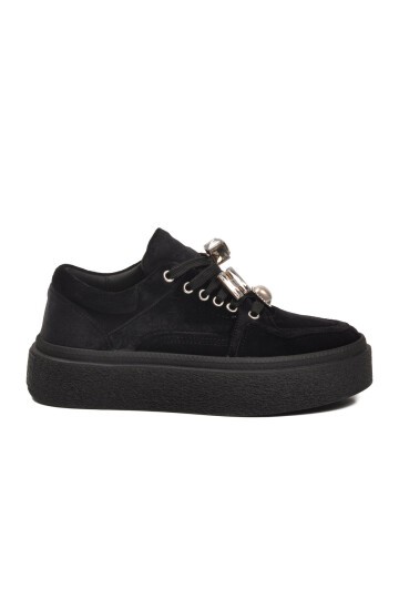 Siyah Nubuk Kadın Sneaker 25K475 Z