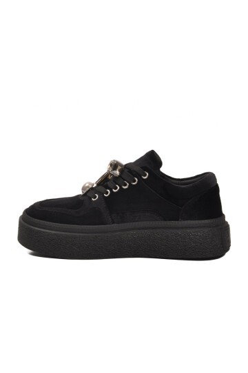 Siyah Nubuk Kadın Sneaker 25K475 Z