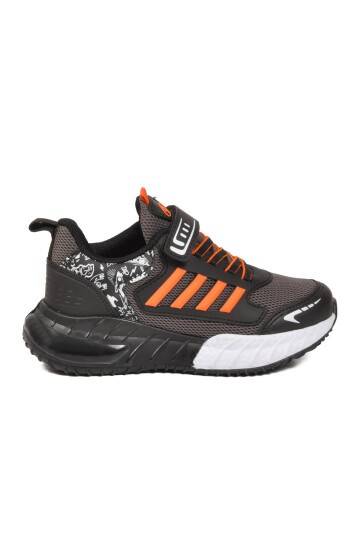Siyah-Oranj  Rahat Taban Çocuk Spor Ayakkabı 748 F