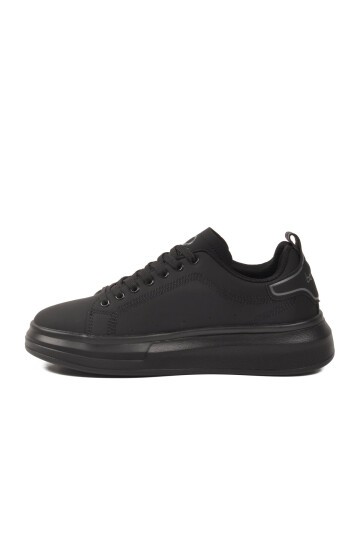 Siyah Bağcıklı Hafif Erkek Sneaker BNI-12081 M