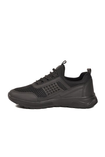 Siyah Hava Alabilen Tekstil Esnek Unisex Spor Ayakkabı 9060G