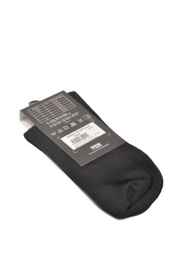Siyah Pamuklu Erkek Uzun Çorap TNS-2181