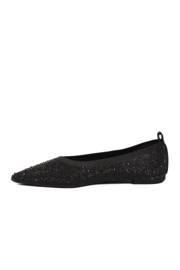 Siyah Triko Hafif Kadın Babet PC-55733 Z