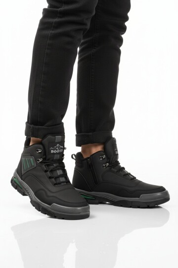 Siyah-Yeşil Polarlı Unisex Outdoor Bot 444 G